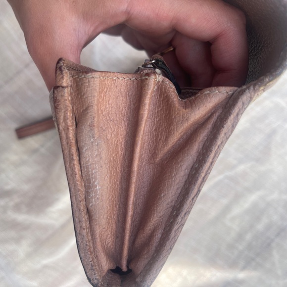 Gucci leather canvas wristlet wallet rare pink monogram bag clutch vintage - Picture 9 of 17